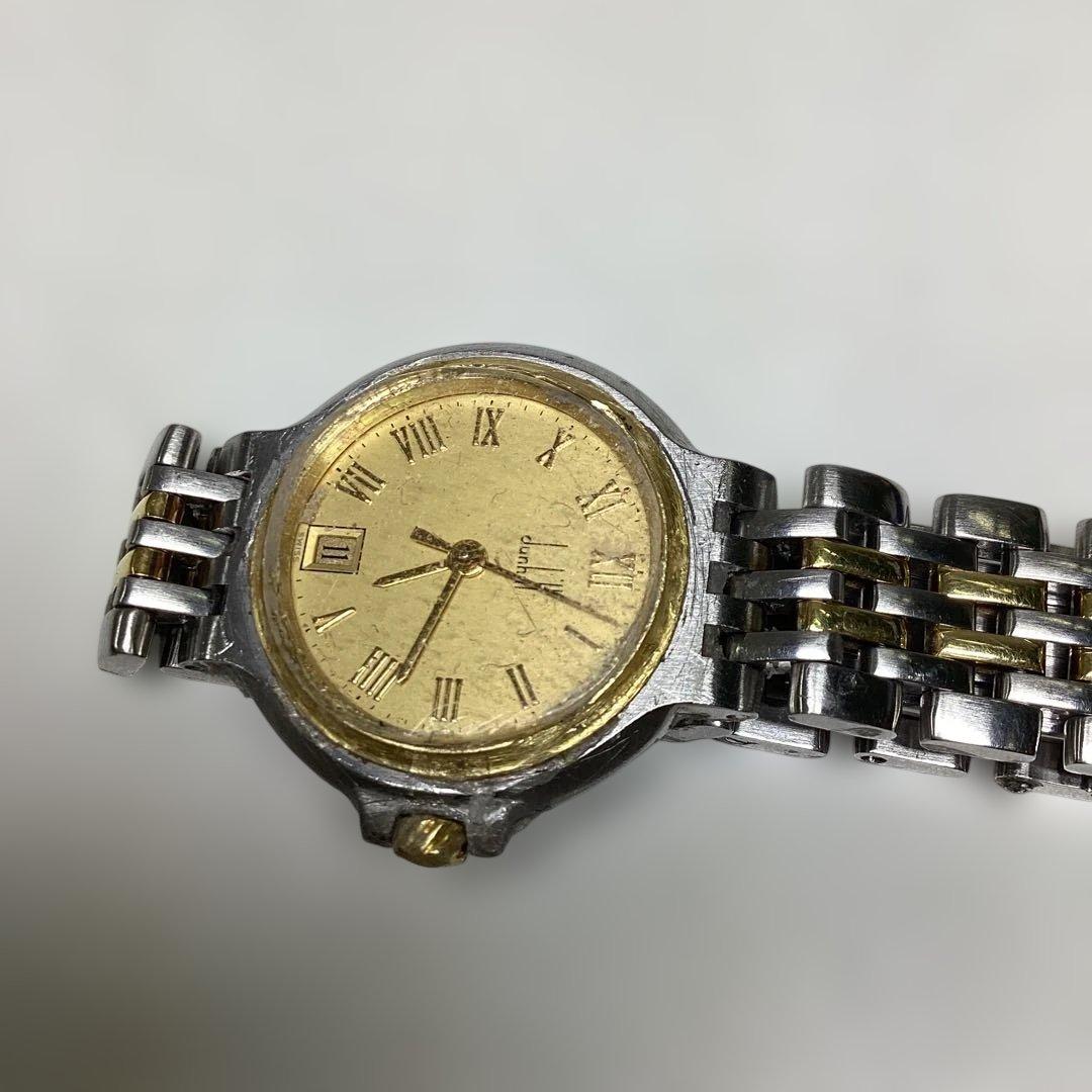 k*9様 ジャンク　dunhill アナログ腕時計 ゴールド/シルバー