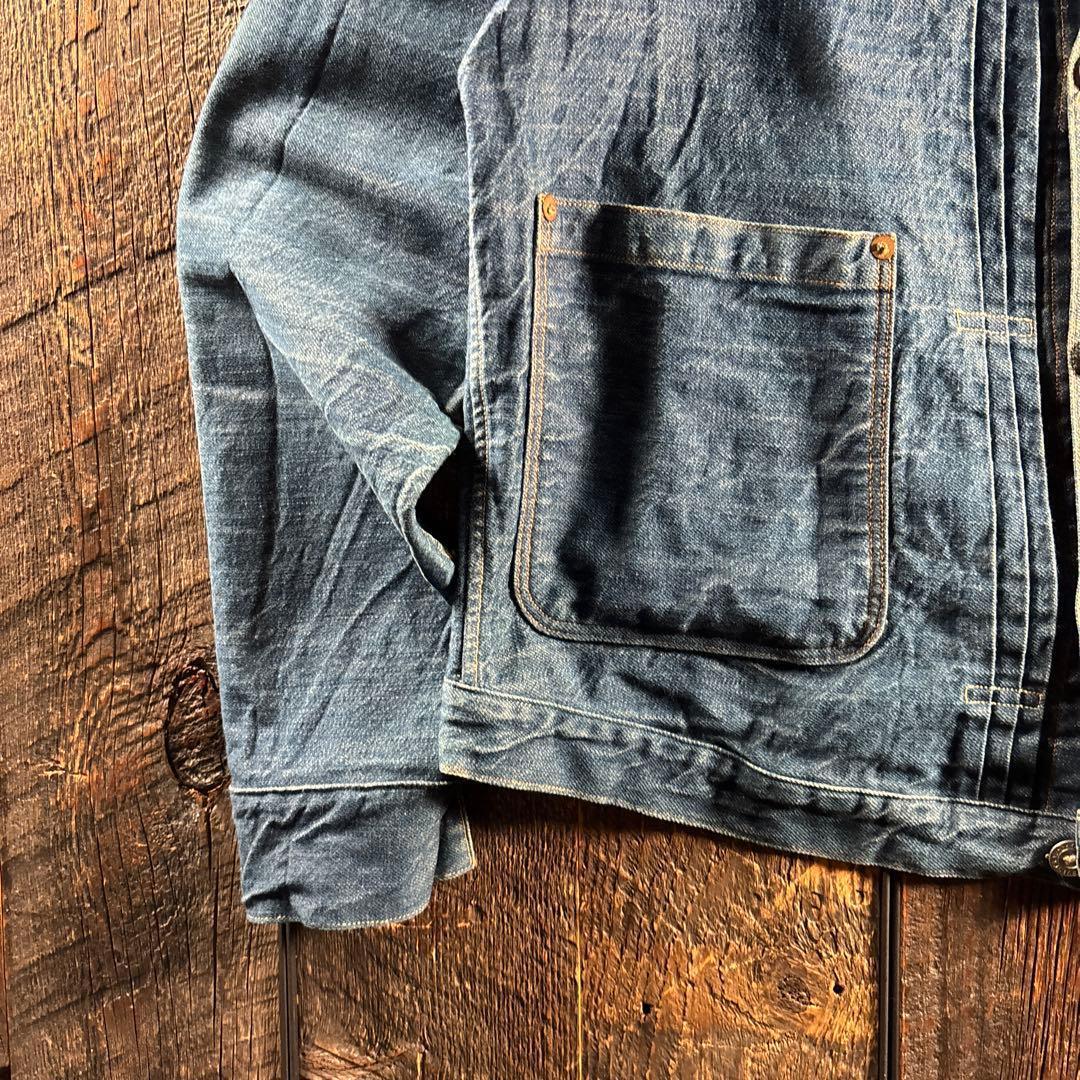 古着　USA製　リーバイス　プリーツブラウス　42 L レザーパッチ　希少.