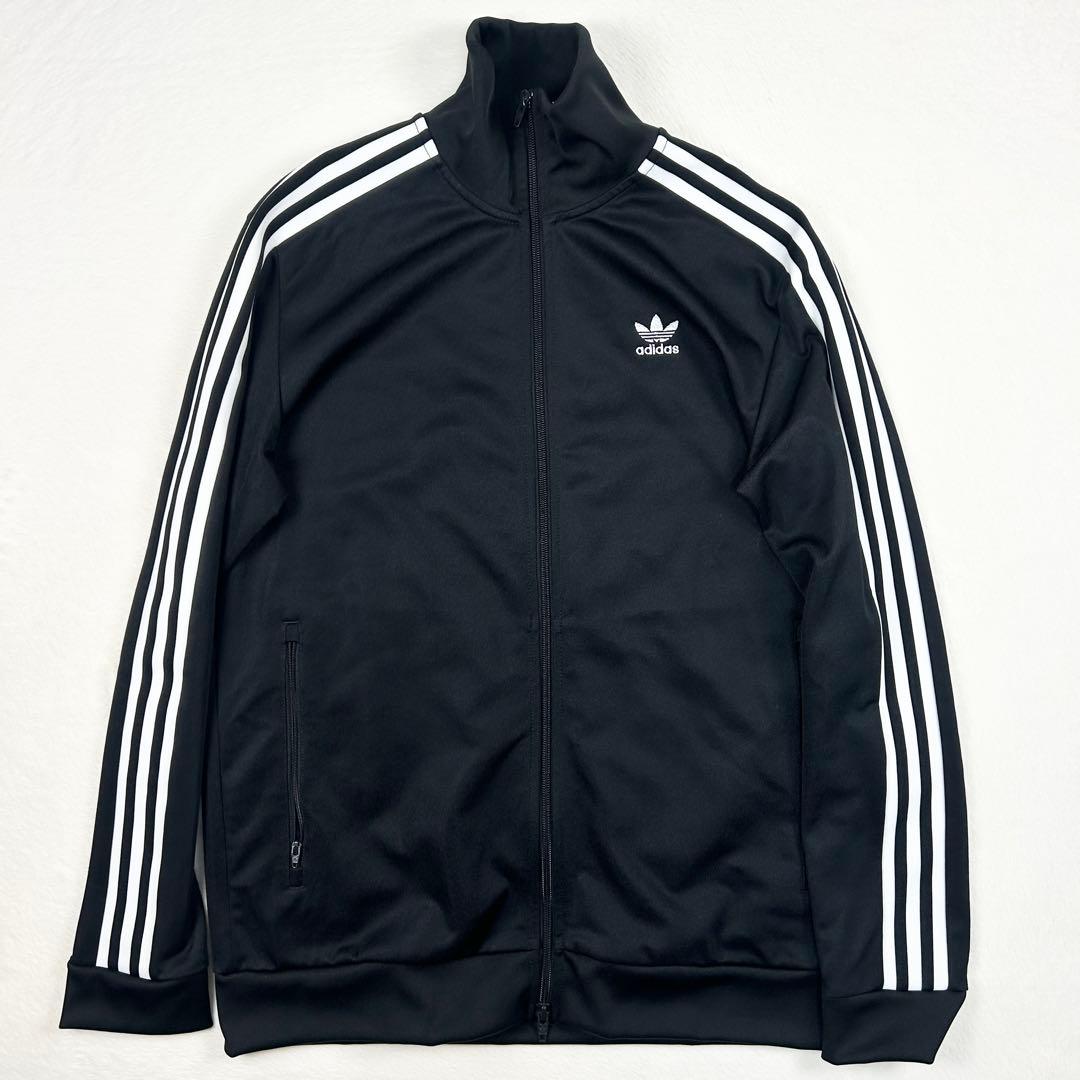 b1536✨美品✨【adidas】ベッケンバウアー　トラックジャケット　XL　黒