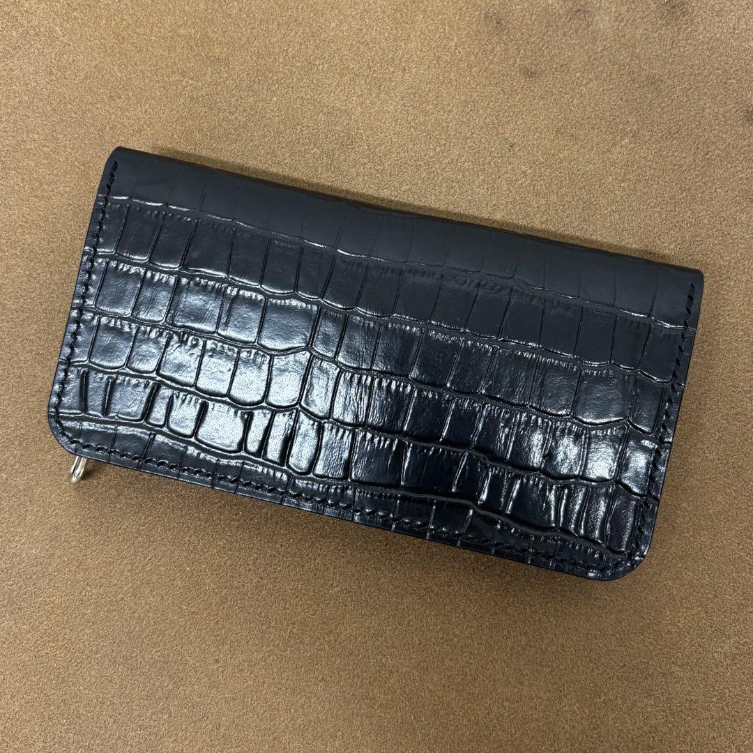 ホースバット　トラッカーウォレット　黒　3層　シルバー950 Comipel