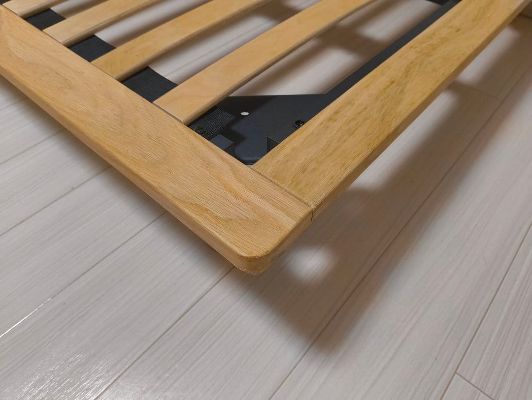 【美品】無印良品　セミダブル　ベッドフレーム　オーク材