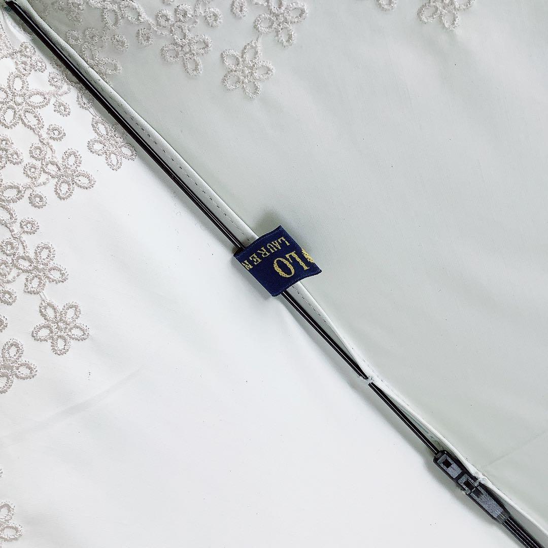 新品★ポロラルフローレン★チェック刺繍 晴雨兼用折りたたみ日傘 雨傘★ブルー白