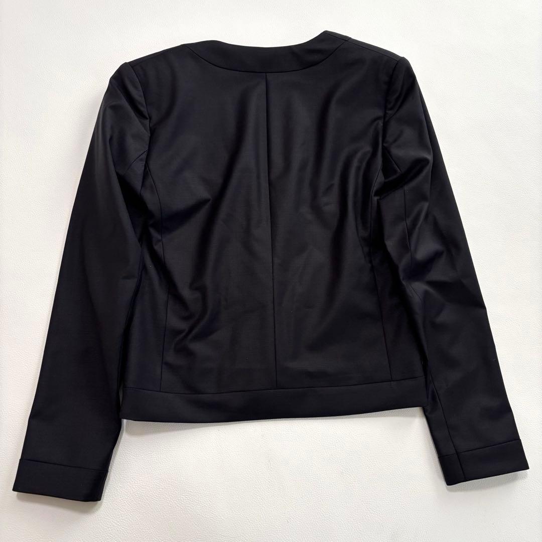 美品 セオリーリュクス エグゼクティブ ノーカラー スカートスーツセット S M