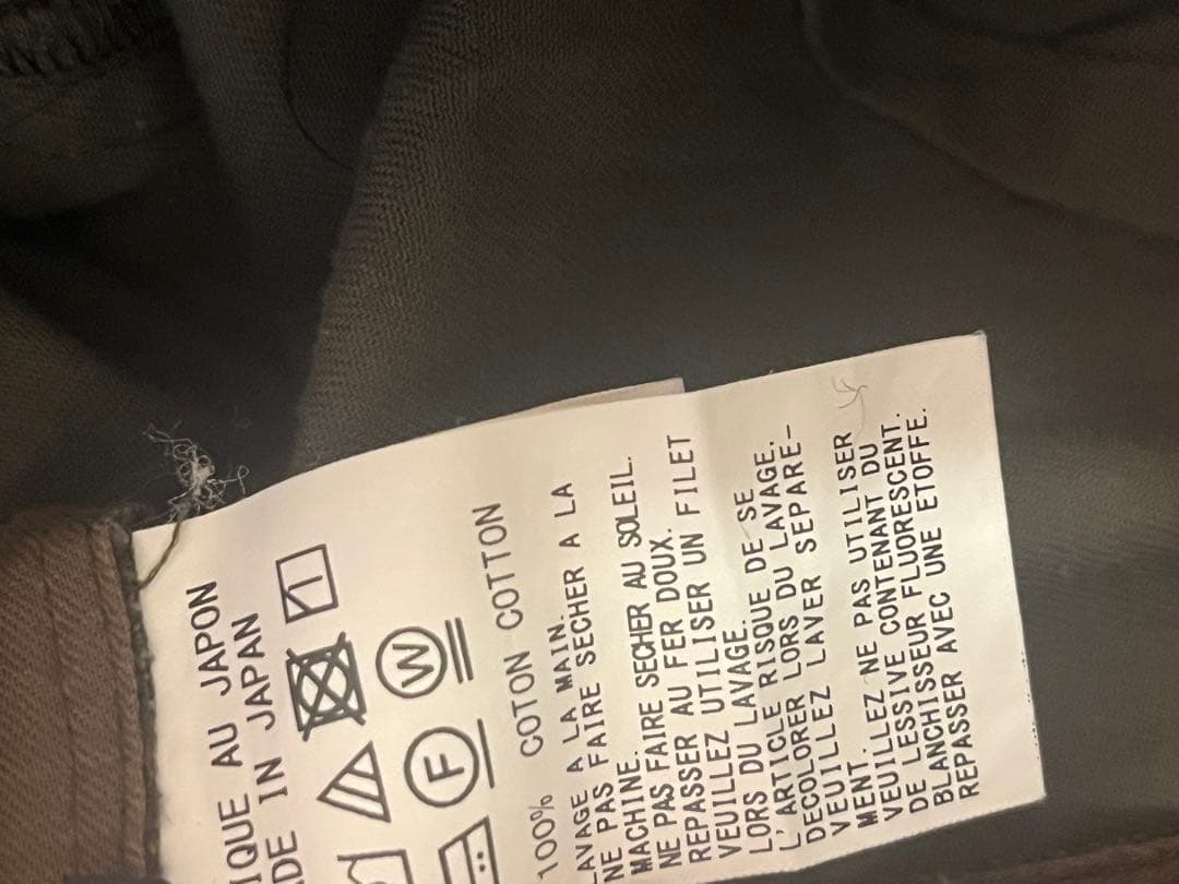 Y’s Project カーキ 七分丈 ワイドパンツ ドローコード付き