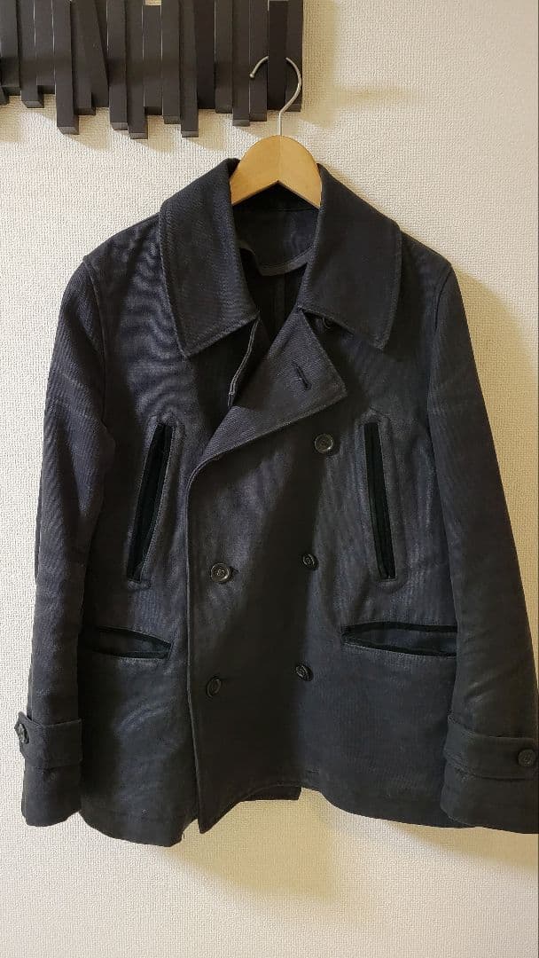 【ポータークラシック】黒 ダブルブレスト チェスターコート