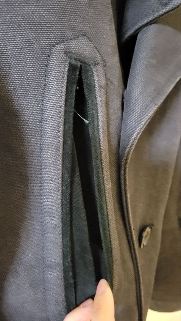 【ポータークラシック】黒 ダブルブレスト チェスターコート