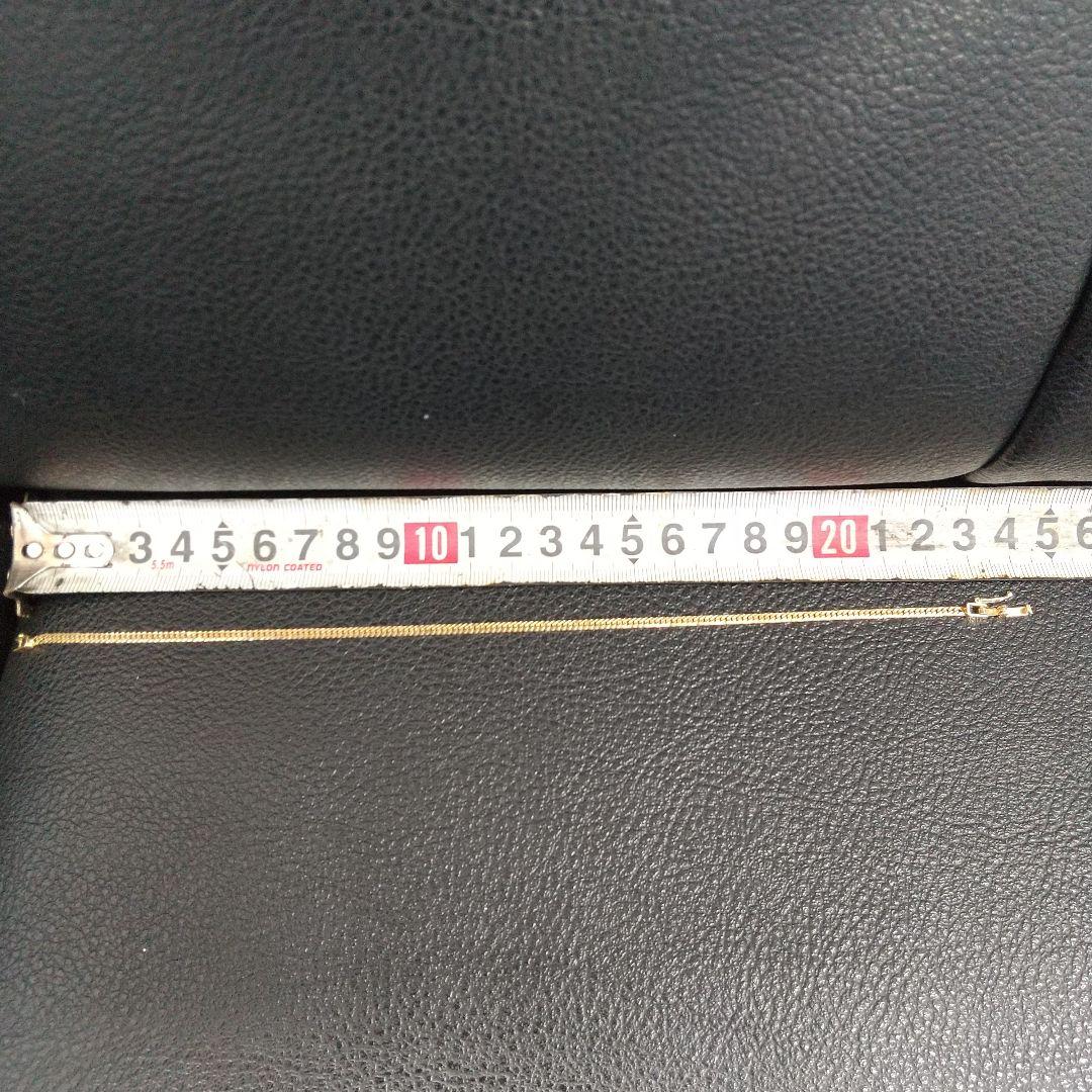 k18 6面ダブル アンクレット 23.5cm 5.3g 18金