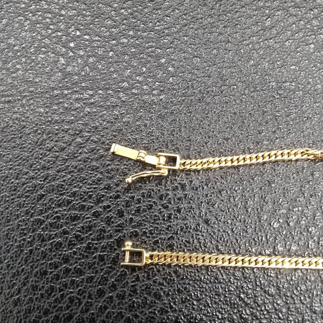 k18 6面ダブル アンクレット 23.5cm 5.3g 18金