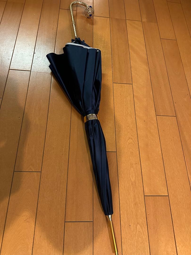 Pasotti 花びら模様 ネイビー折りたたみ傘