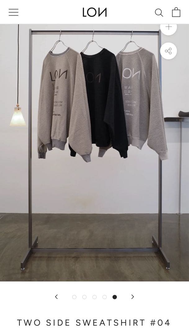 LON スエットTWO SIDE SWEATSHIRT #04 グレー