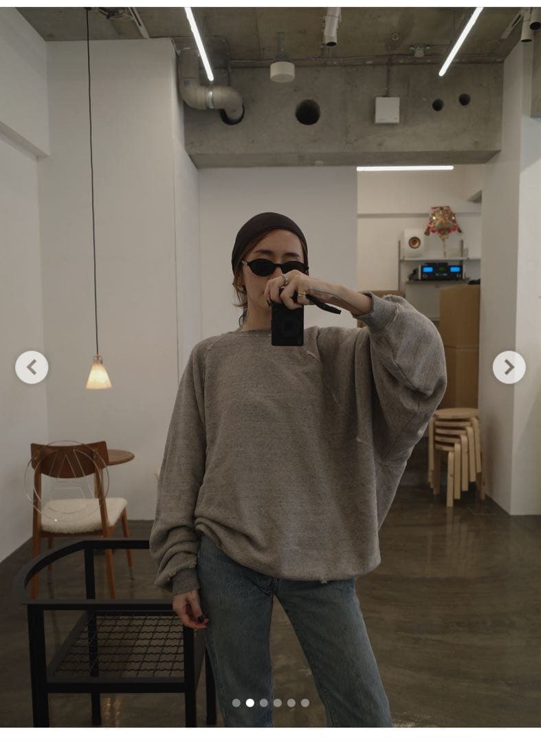 LON スエットTWO SIDE SWEATSHIRT #04 グレー