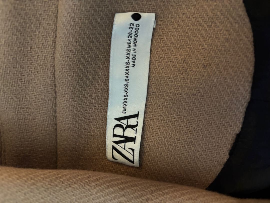 ZARA ショートウールブレンドコートオーバーサイズXXXS-XXS