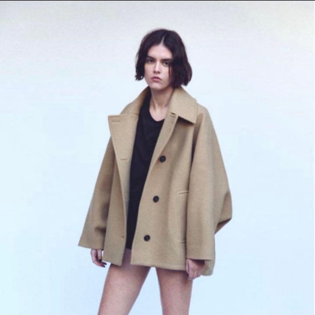 ZARA ショートウールブレンドコートオーバーサイズXXXS-XXS