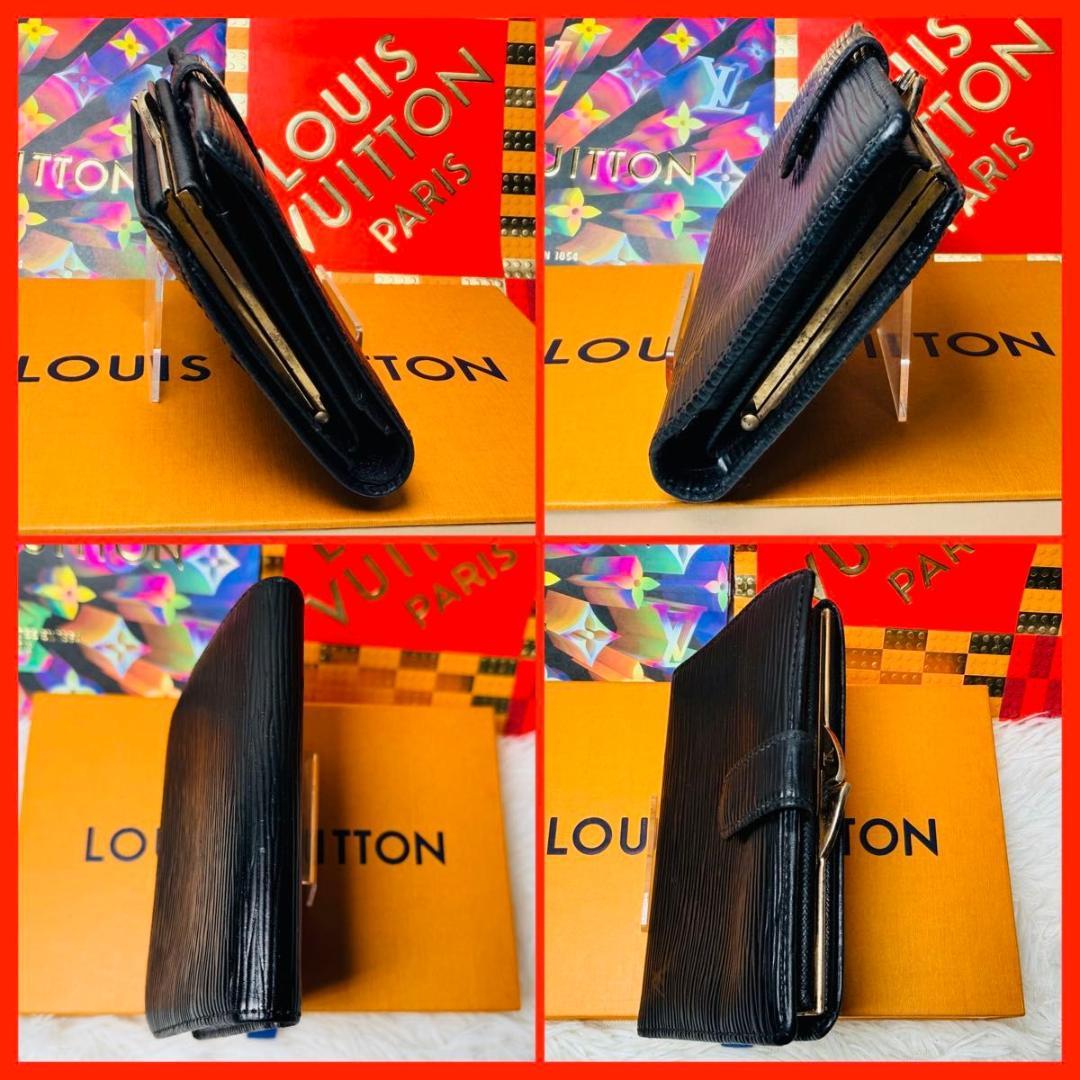 【セール中！】 ルイヴィトン エピ ヴィエノワ がま口　二つ折り 財布 ノワール