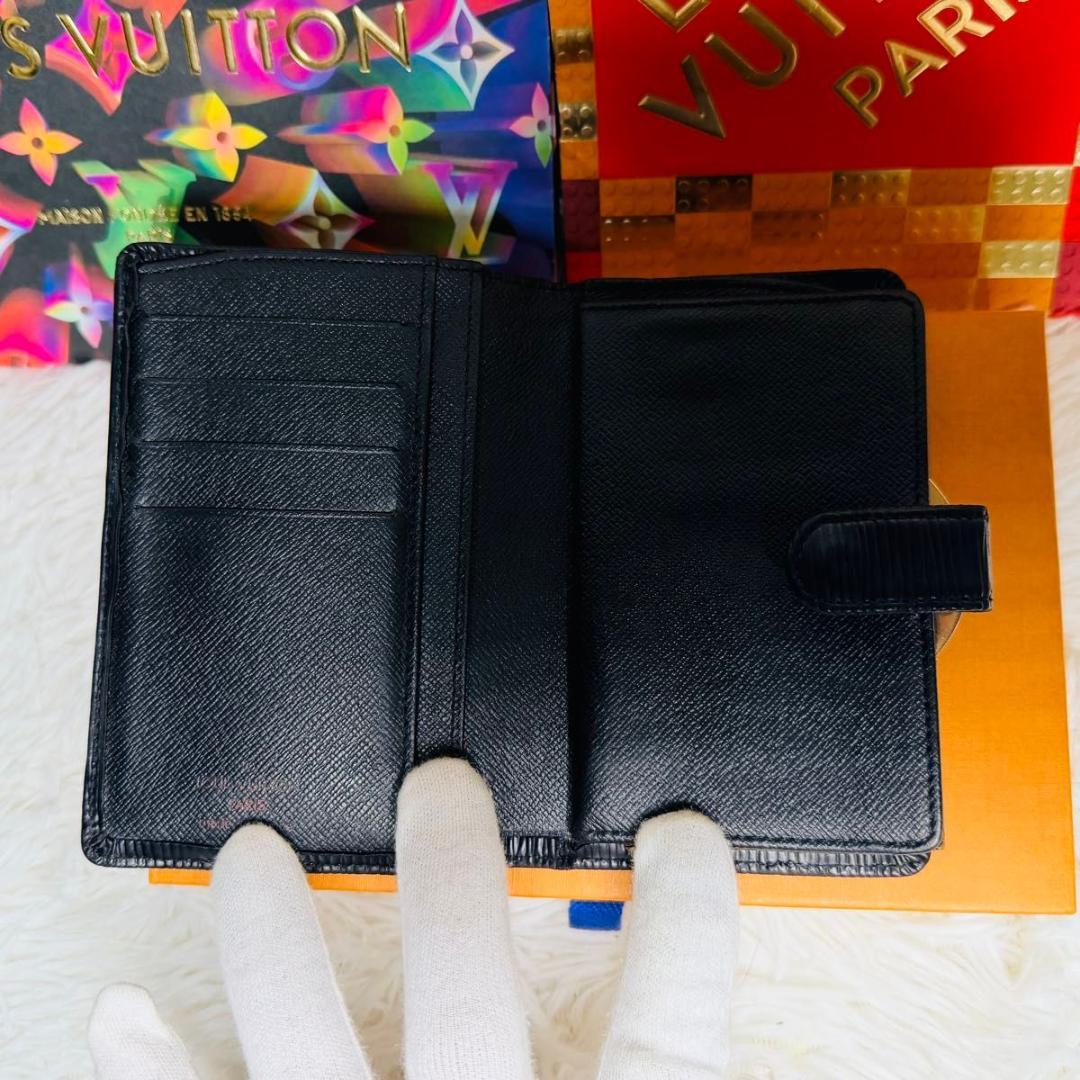 【セール中！】 ルイヴィトン エピ ヴィエノワ がま口　二つ折り 財布 ノワール