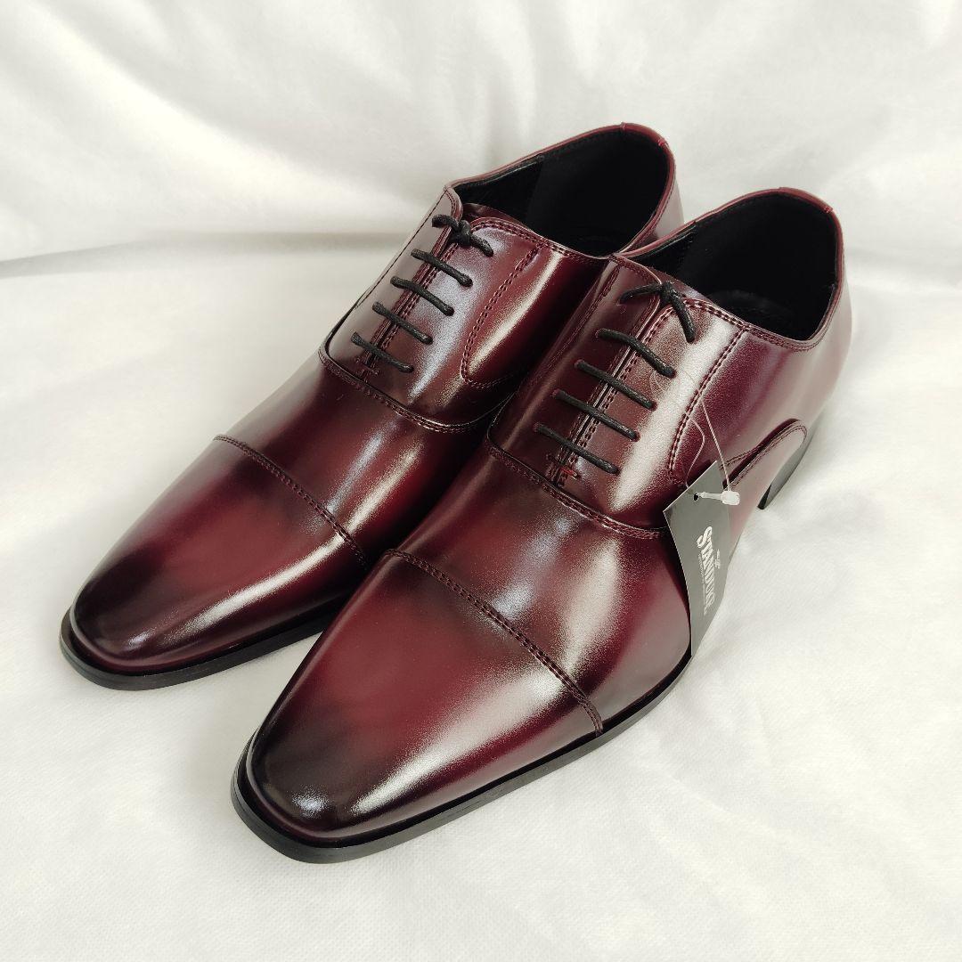 新品✨️STANDUKE 革靴 レースアップ ビジネスシューズ ワイン 27.5