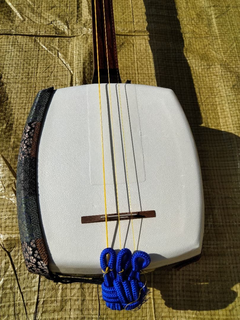 紅木 高級 三味線 紅木糸巻 両面犬皮