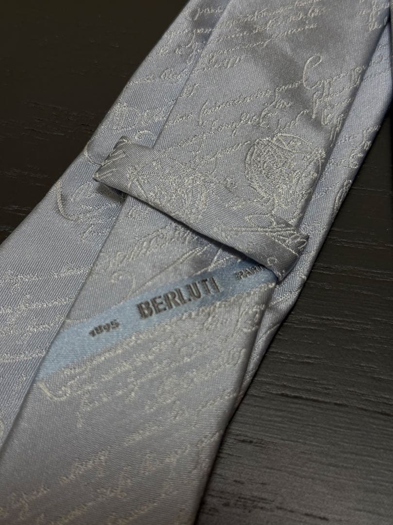 最終値下げ 美品 BERLUTI ベルルッティ スクリットタイ ネクタイ