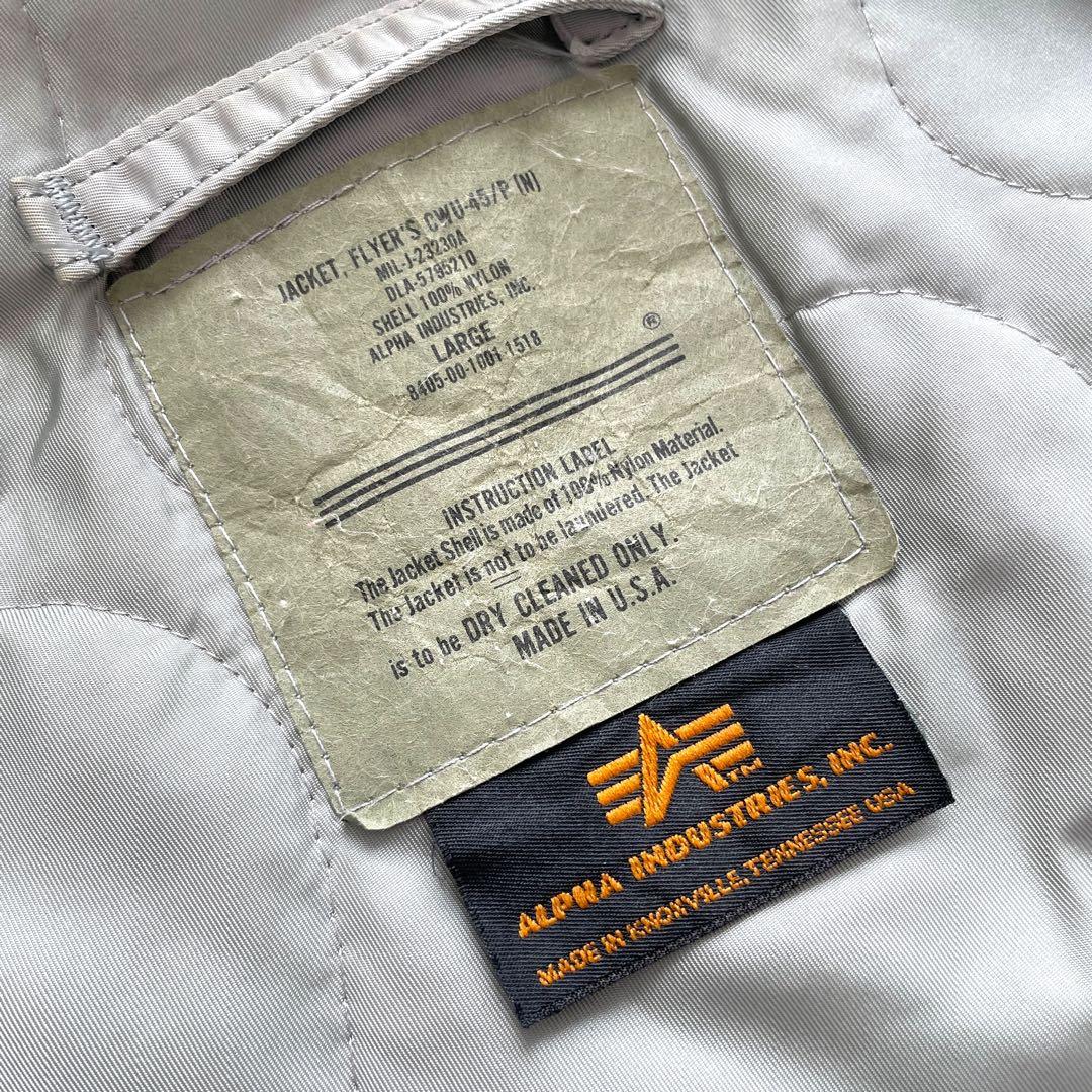 美品 90s ビンテージ ALPHA CWU-45/P グレー シルバー L