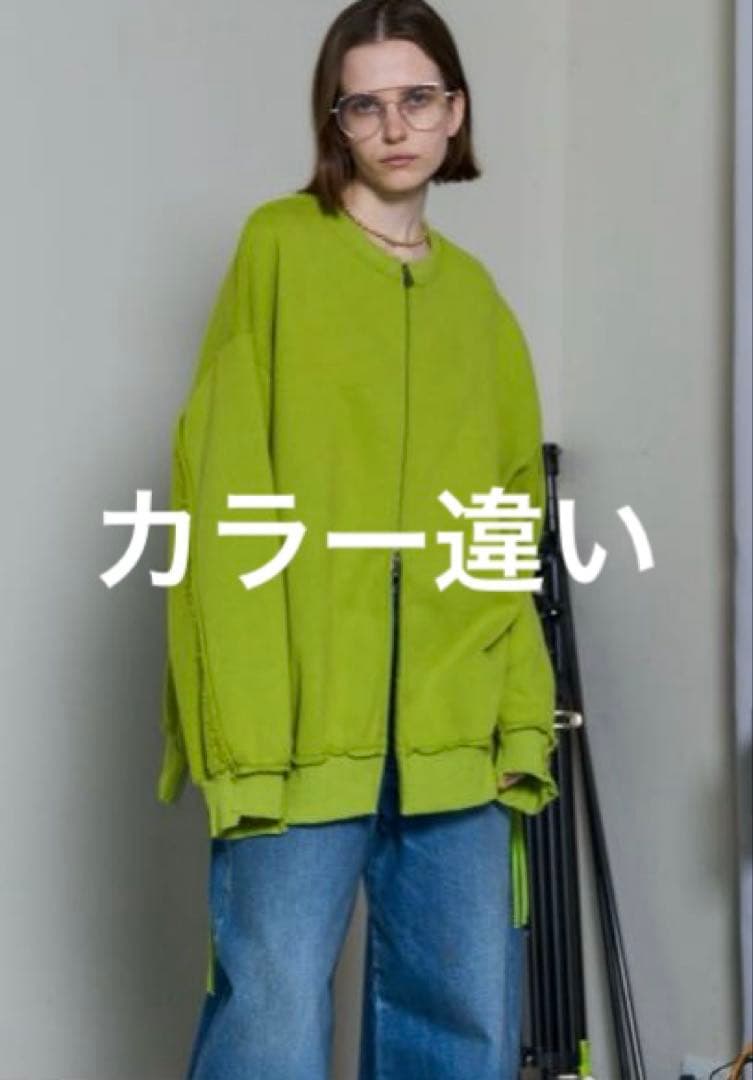 ma様 メゾンスペシャル スウェット オーバーサイズ アイボリー ダブルジップ