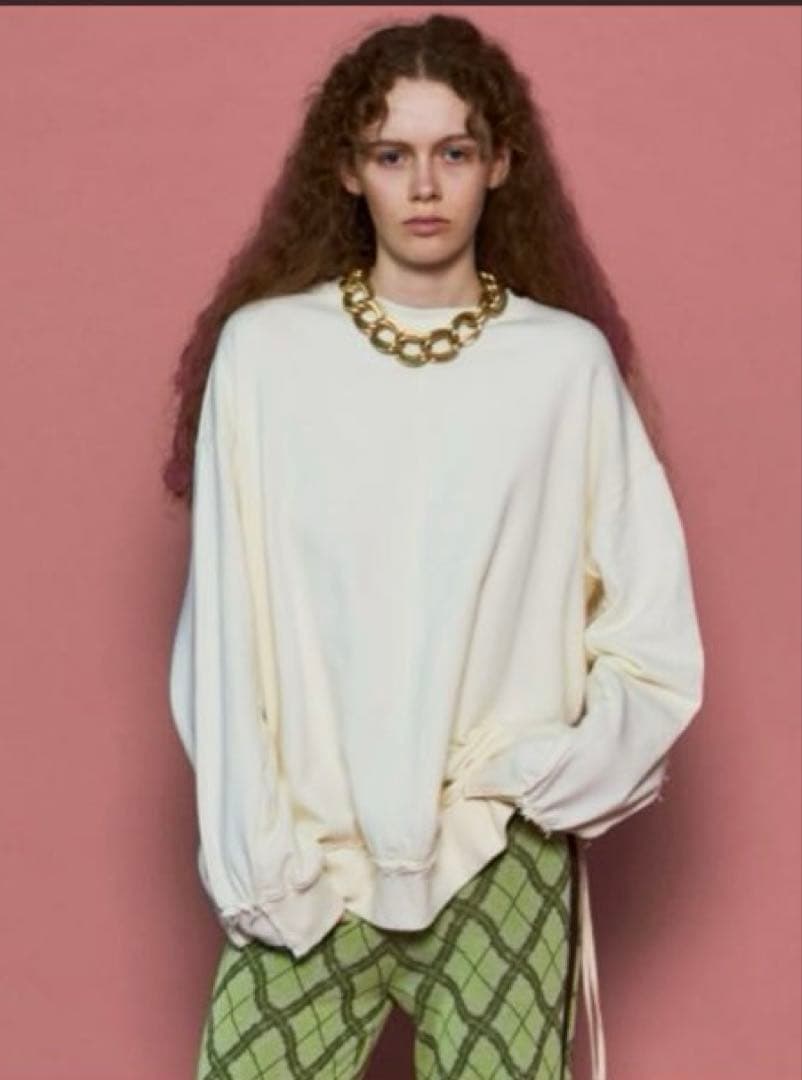 ma様 メゾンスペシャル スウェット オーバーサイズ アイボリー ダブルジップ