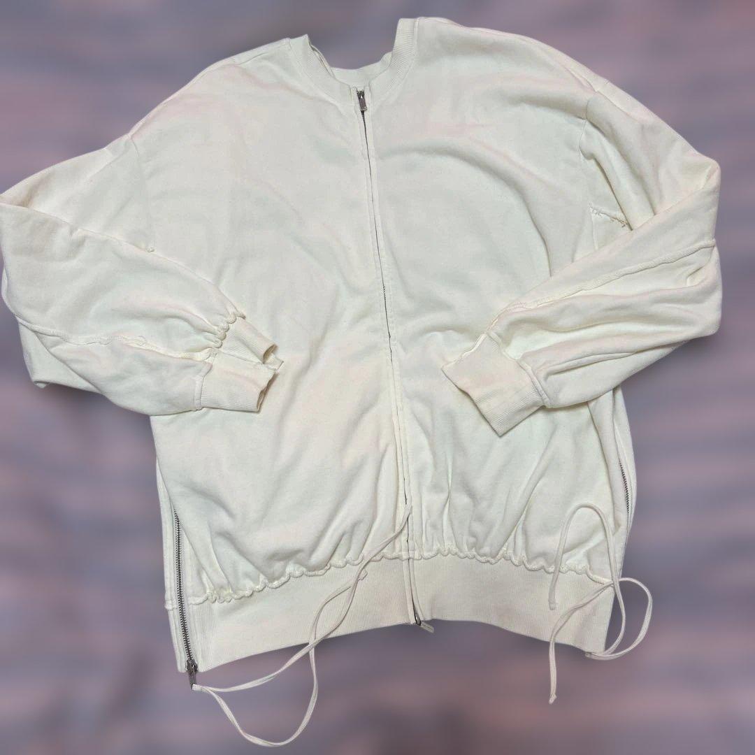 ma様 メゾンスペシャル スウェット オーバーサイズ アイボリー ダブルジップ