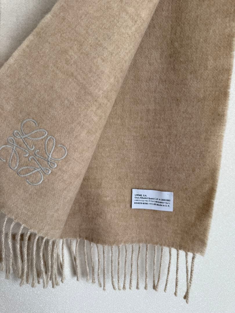 ロエベ　マフラー　スカーフ　バイカラー