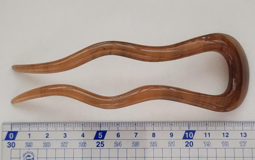 コレットマルーフ ブラウン ウェービーヘアピン