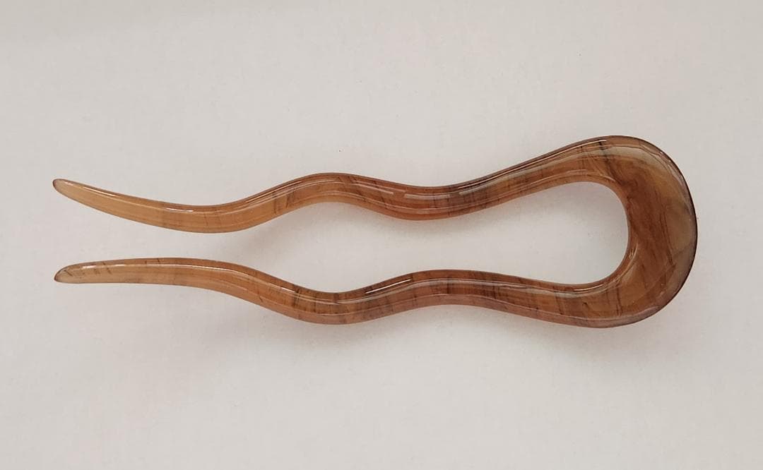 コレットマルーフ ブラウン ウェービーヘアピン