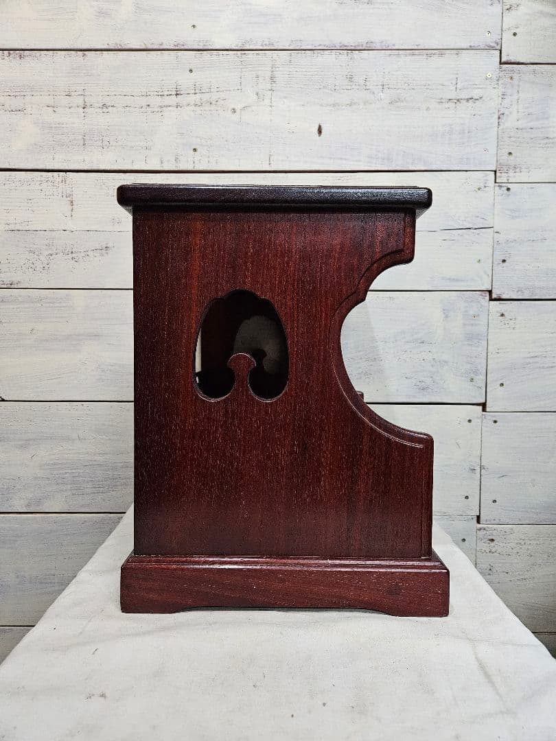 オールドカリモク 花梨材 飾り台 花台 電話台 小棚 置き床 サイドテーブル