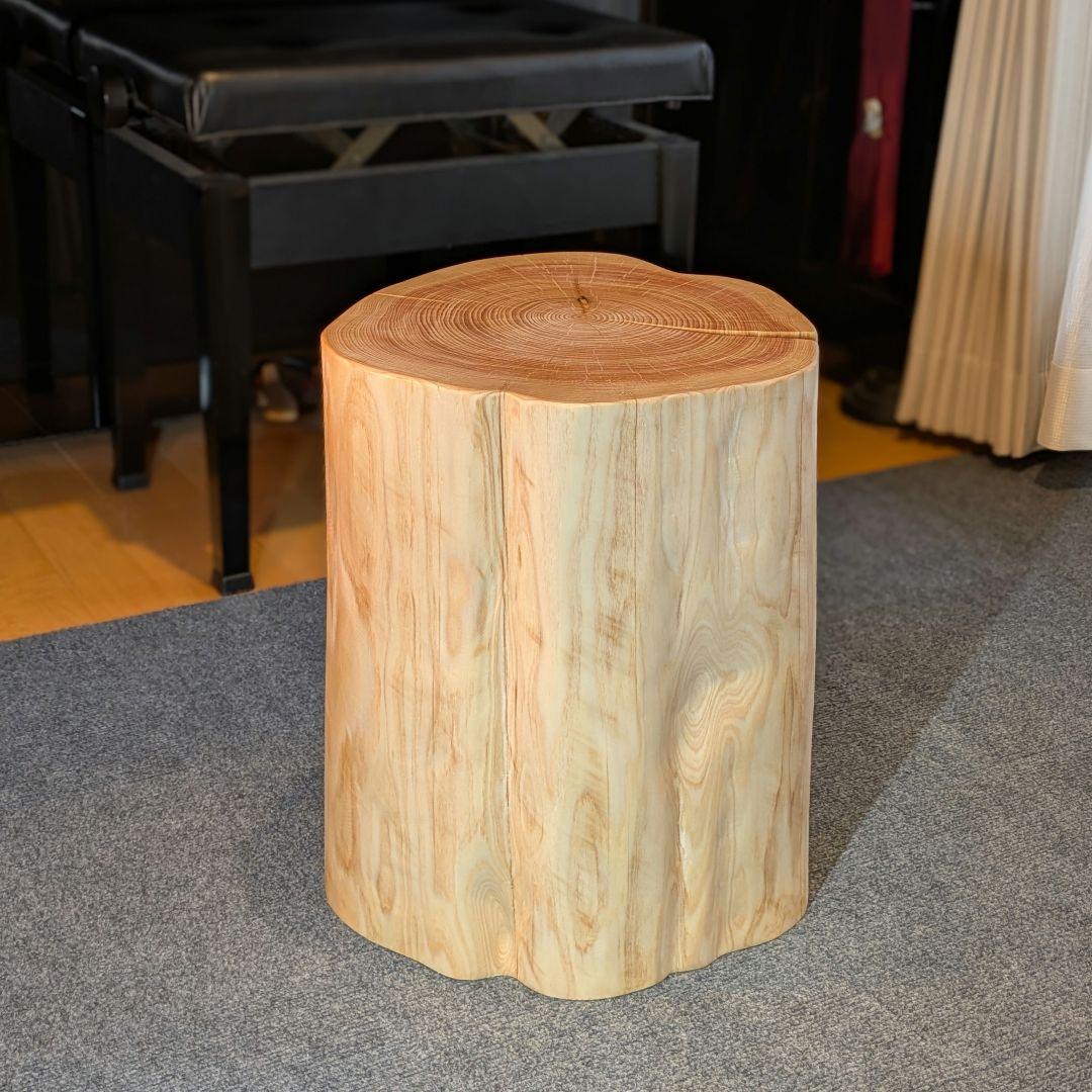 3104　　檜　切り株　丸太　椅子　 スツール　高さ約42.5cm