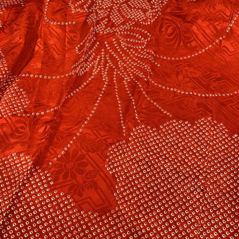 504u2◆アンティーク 振袖用長襦袢 絞り染/裄62.5袖丈107/正絹◆美品