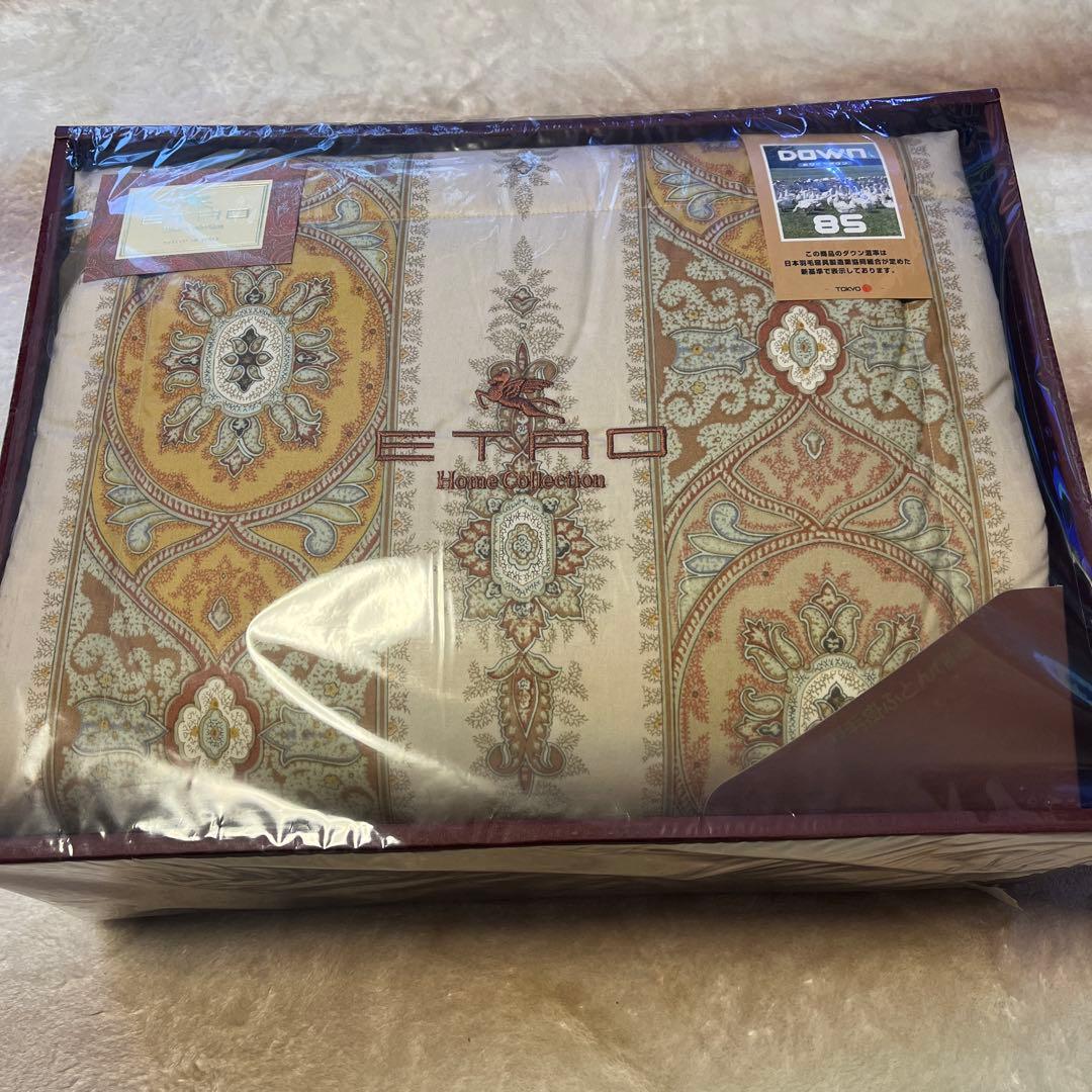 【新品・未使用】エトロ　ダウン85%羽毛掛布団 150×200cm あったか❗️