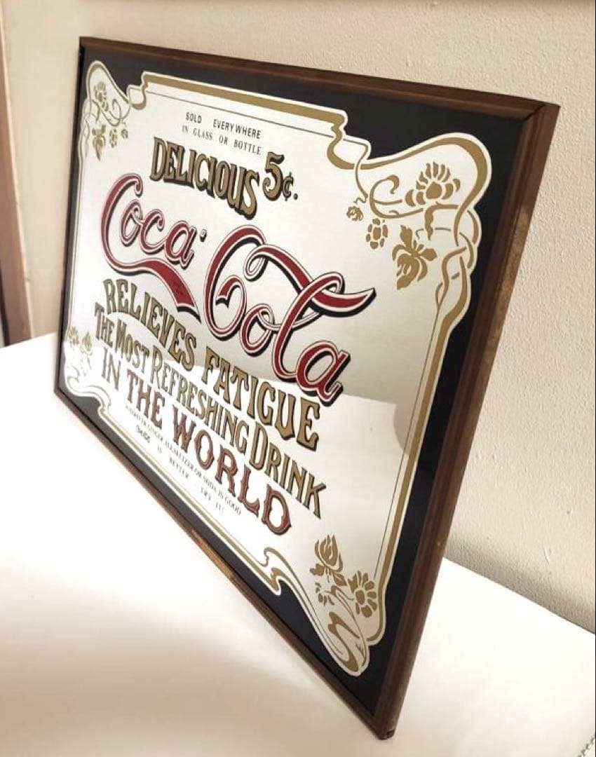 値下げ Coca Cola コカコーラ パブミラー アンティーク レア 当時物