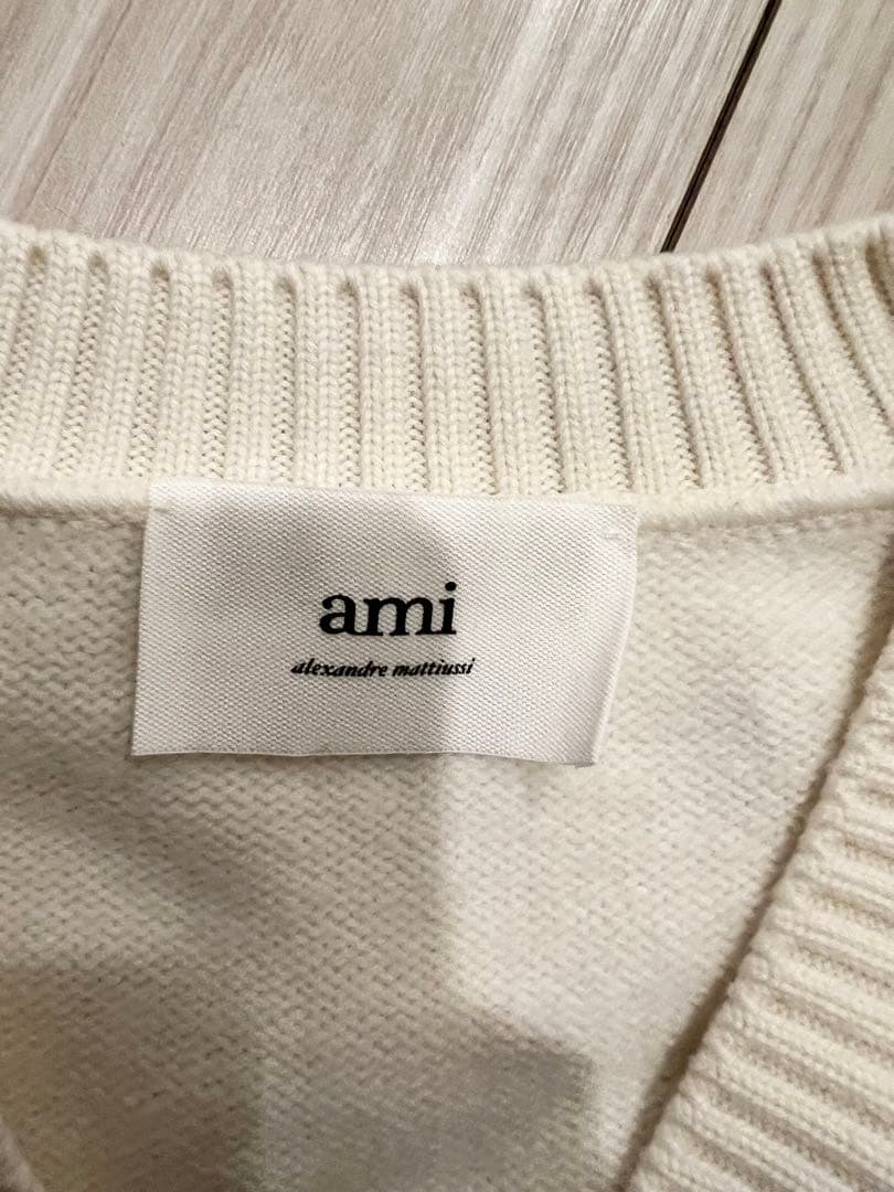 ami paris ハート ニット ベスト ホワイト