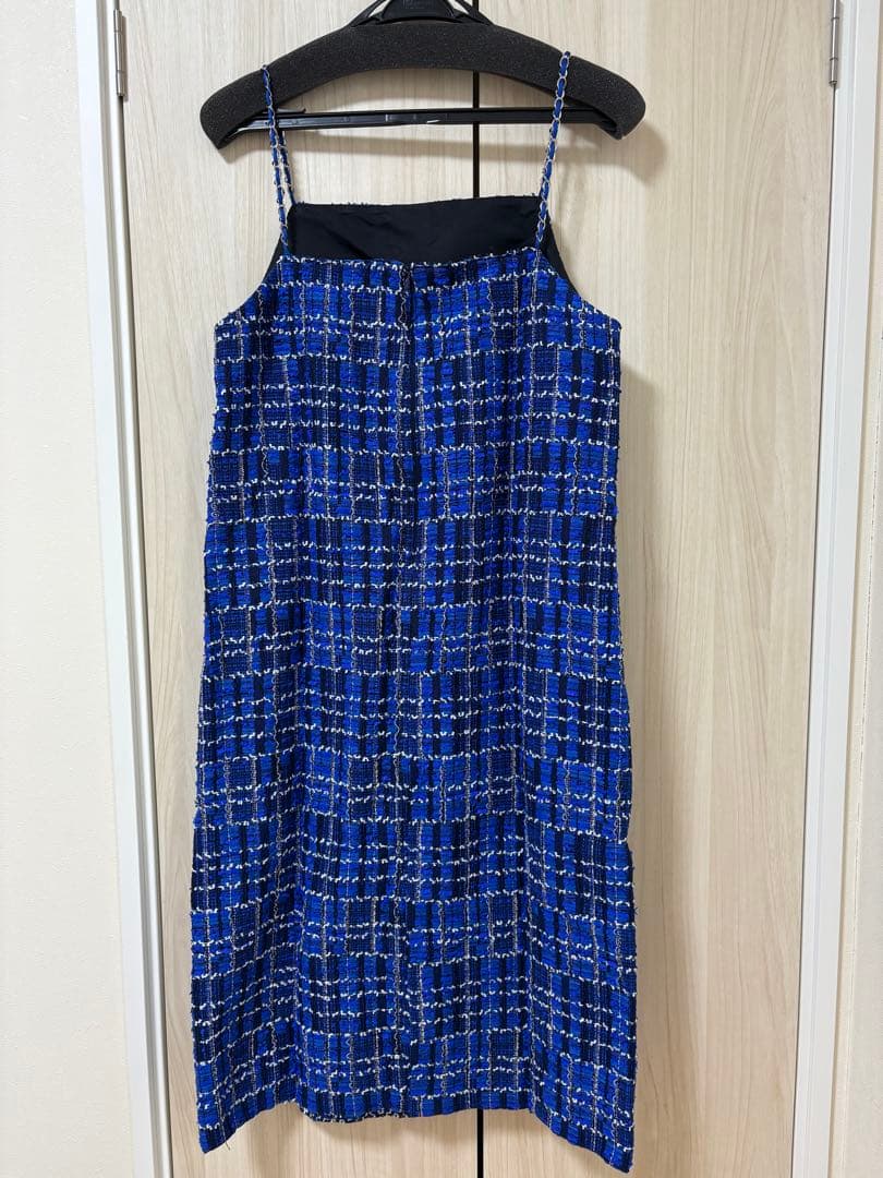 ANAYI 未着用 ブルーチェックツィードジャンパースカート
