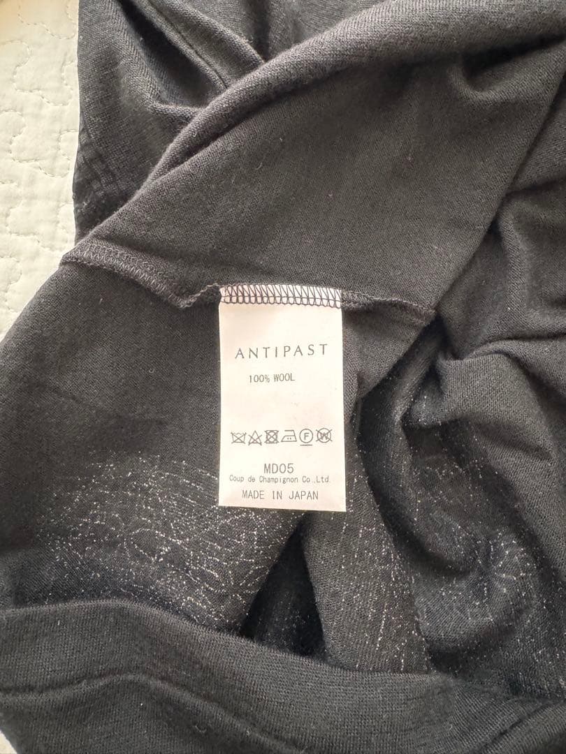 ANTIPAST クルーネックヴェルラン ブラックウール長袖トップス M