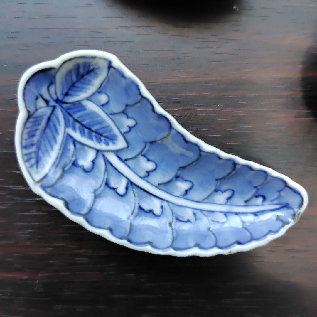 染付藤花形豆皿5枚セット