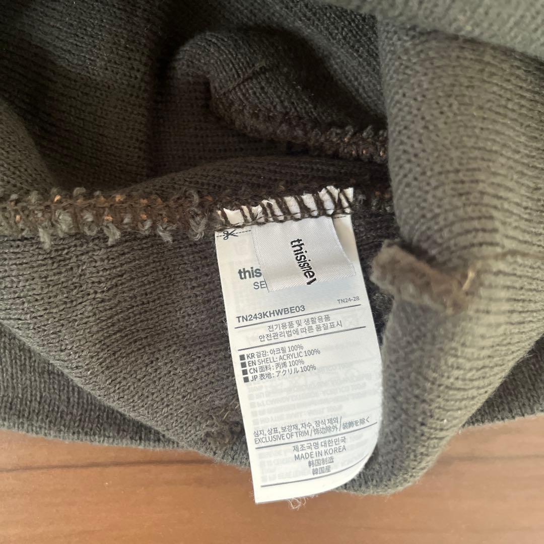 thisisnever ニット帽 ダークグレー