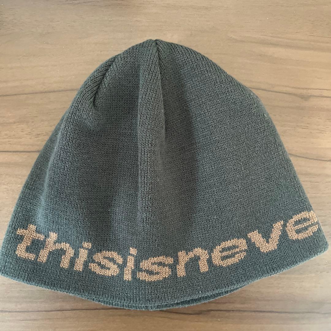 thisisnever ニット帽 ダークグレー