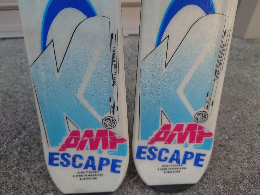 ジュニア　スキー板　K2 136cm ロッカー　調整可ビンディング