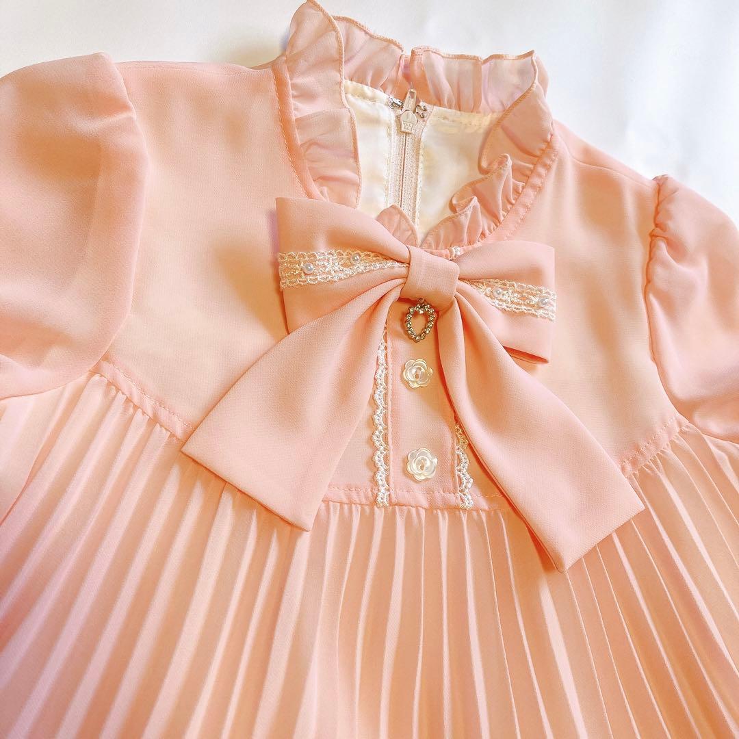 120size ピンク×ホワイト セレモニー 入学 卒園 発表会 フォーマル