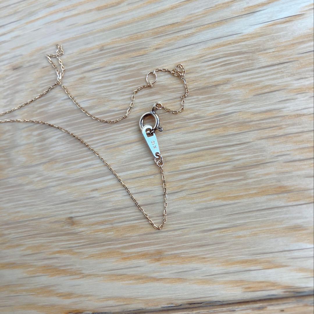 agete K18 アレキサンドライト ダイヤモンド　チャーム K10ネックレス