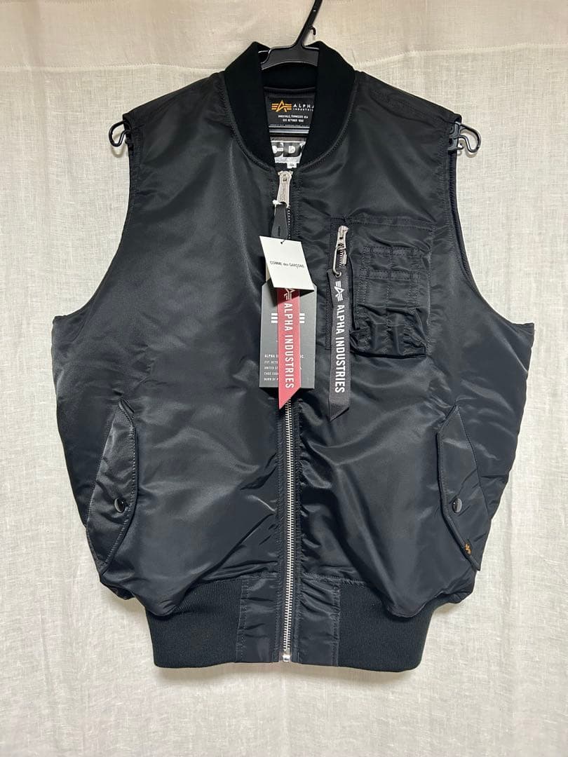 CDG x ALPHA MA-1 VEST ブラック