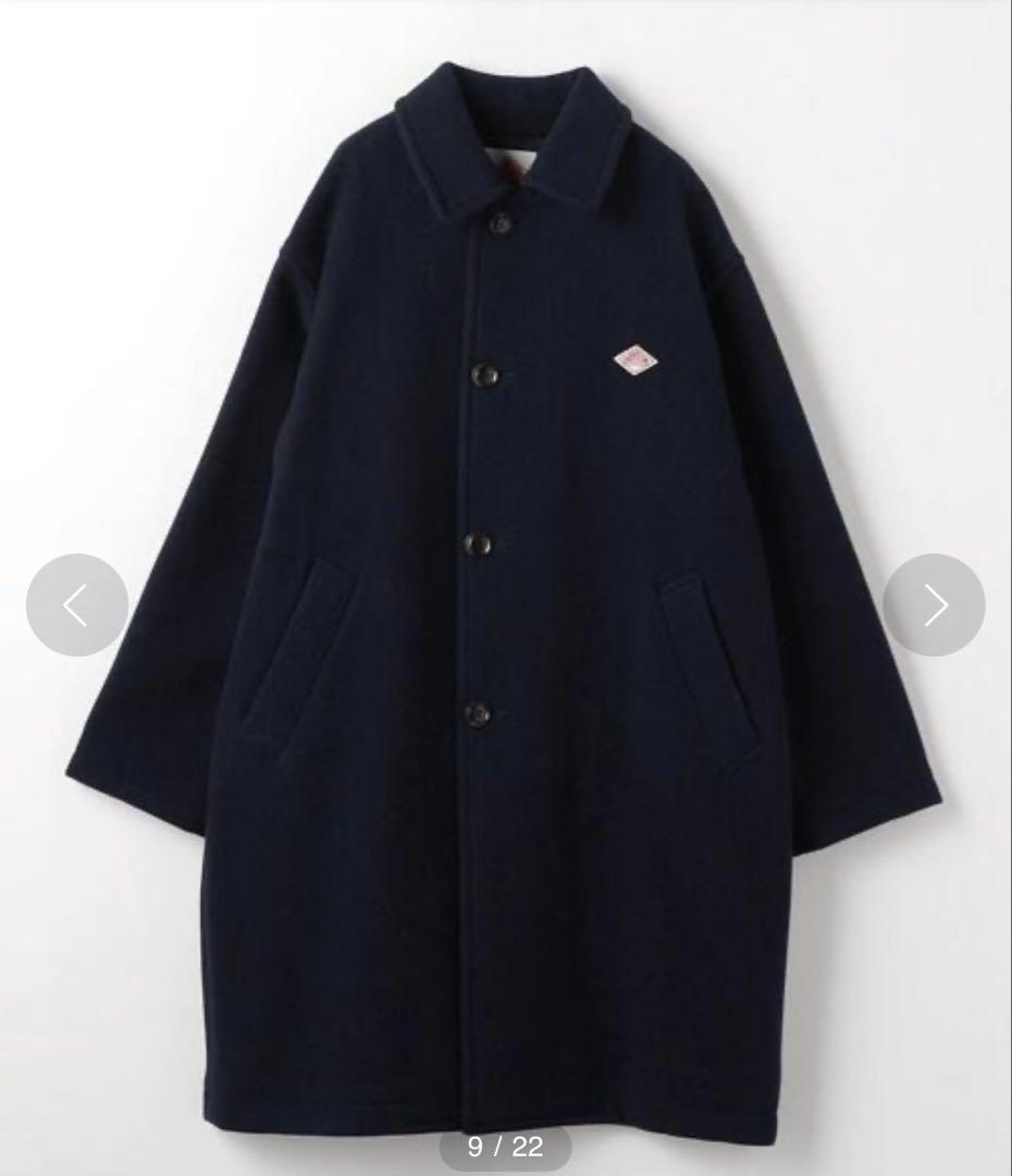 DANTON ウールライトパイルロングコート ステンカラーコート