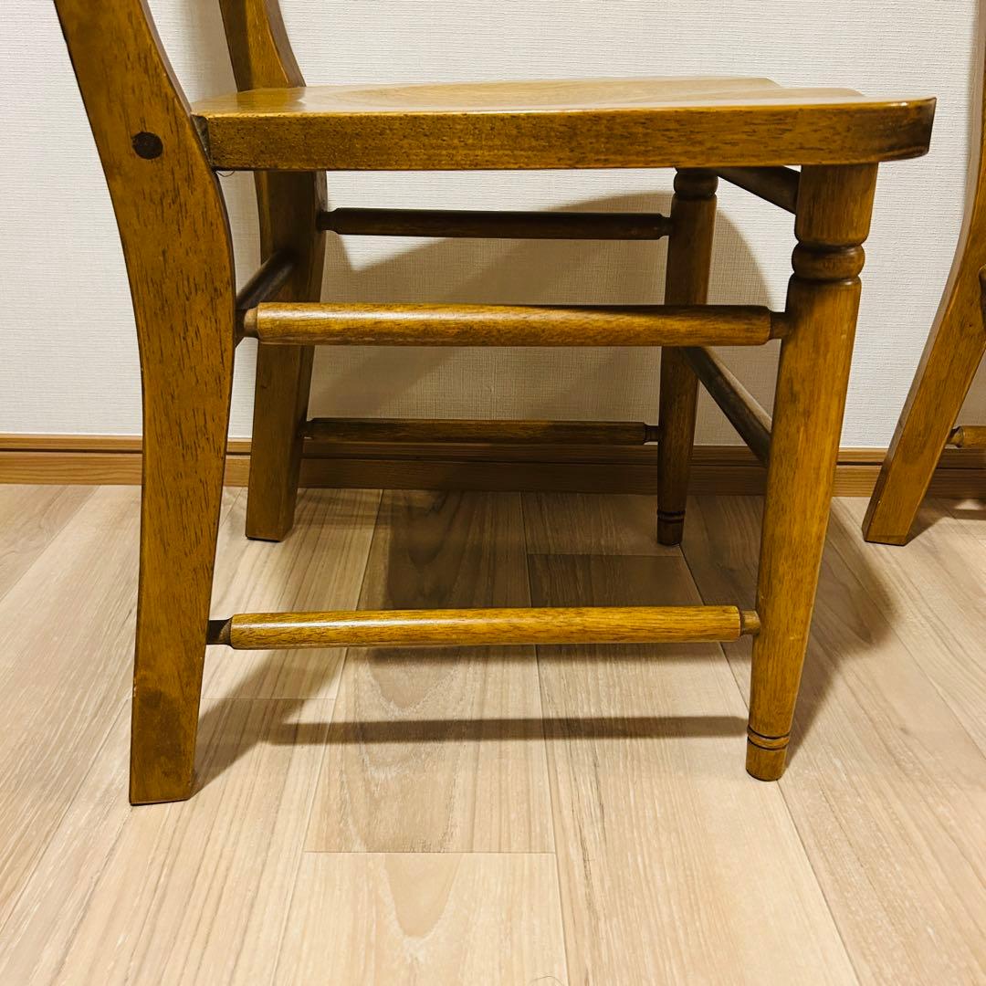 【2脚セット】ウィンザーチェア 木製椅子 アンティーク調 ヴィンテージ