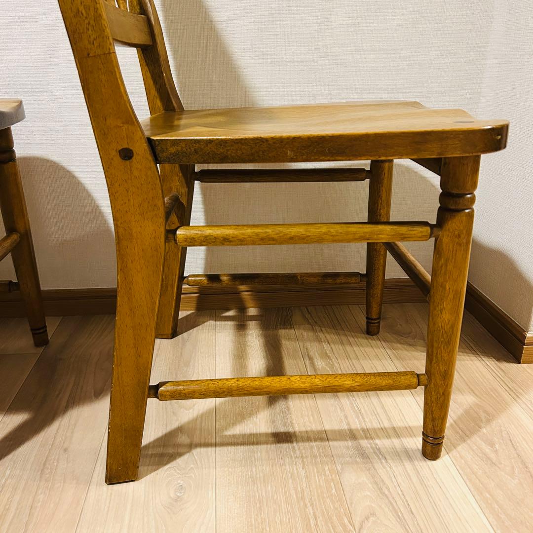 【2脚セット】ウィンザーチェア 木製椅子 アンティーク調 ヴィンテージ