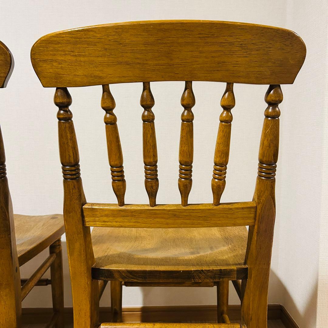 【2脚セット】ウィンザーチェア 木製椅子 アンティーク調 ヴィンテージ