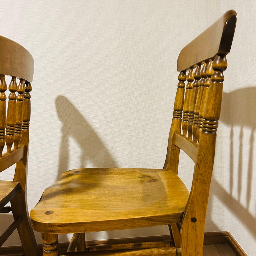 【2脚セット】ウィンザーチェア 木製椅子 アンティーク調 ヴィンテージ