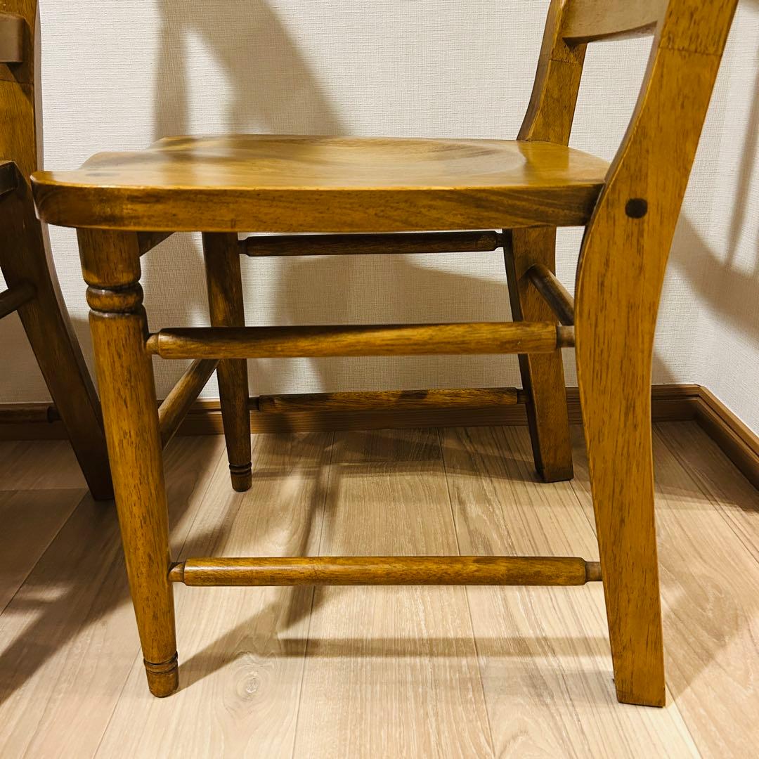 【2脚セット】ウィンザーチェア 木製椅子 アンティーク調 ヴィンテージ